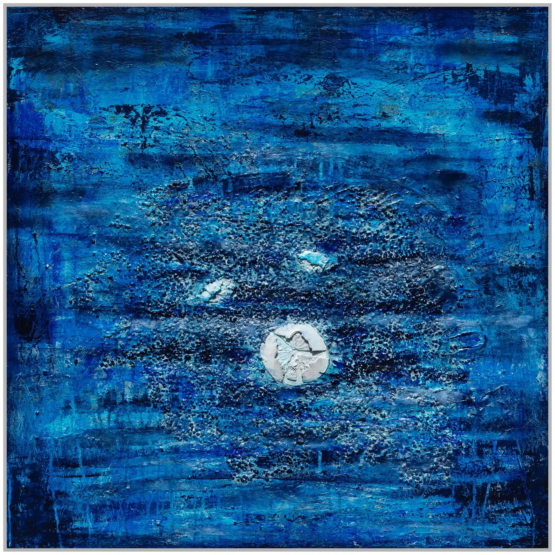 Malerei Collage Pearl Blue