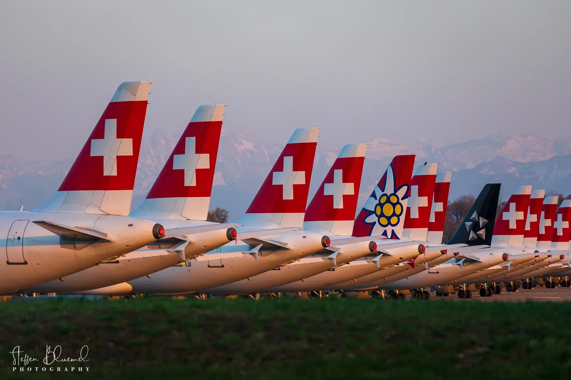 Flugzeuge der Swiss Int. Air Lines im April 2020  Flughafen Dübendorf / CH
