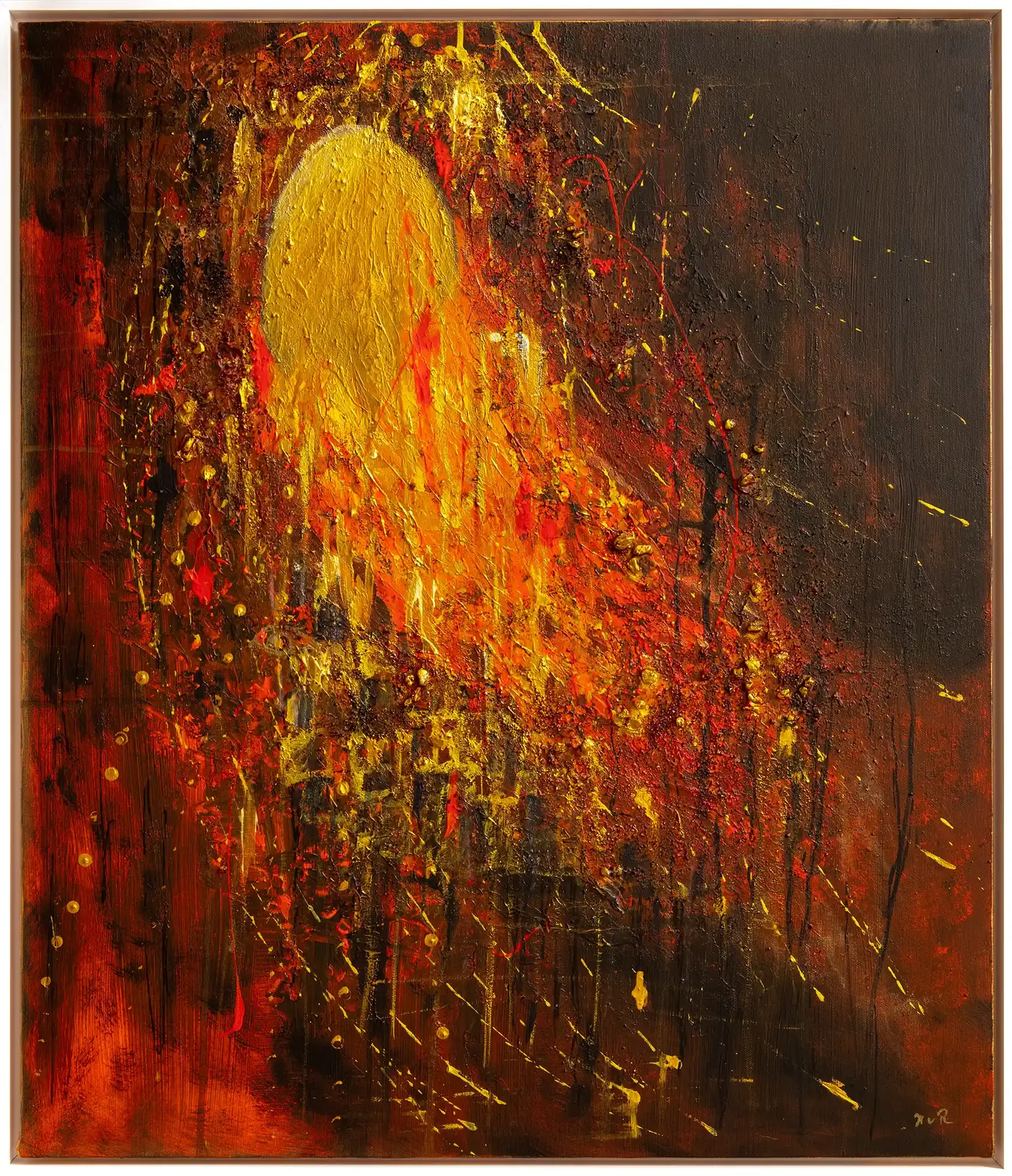 Malerei Misch-Technik Golden Eye
