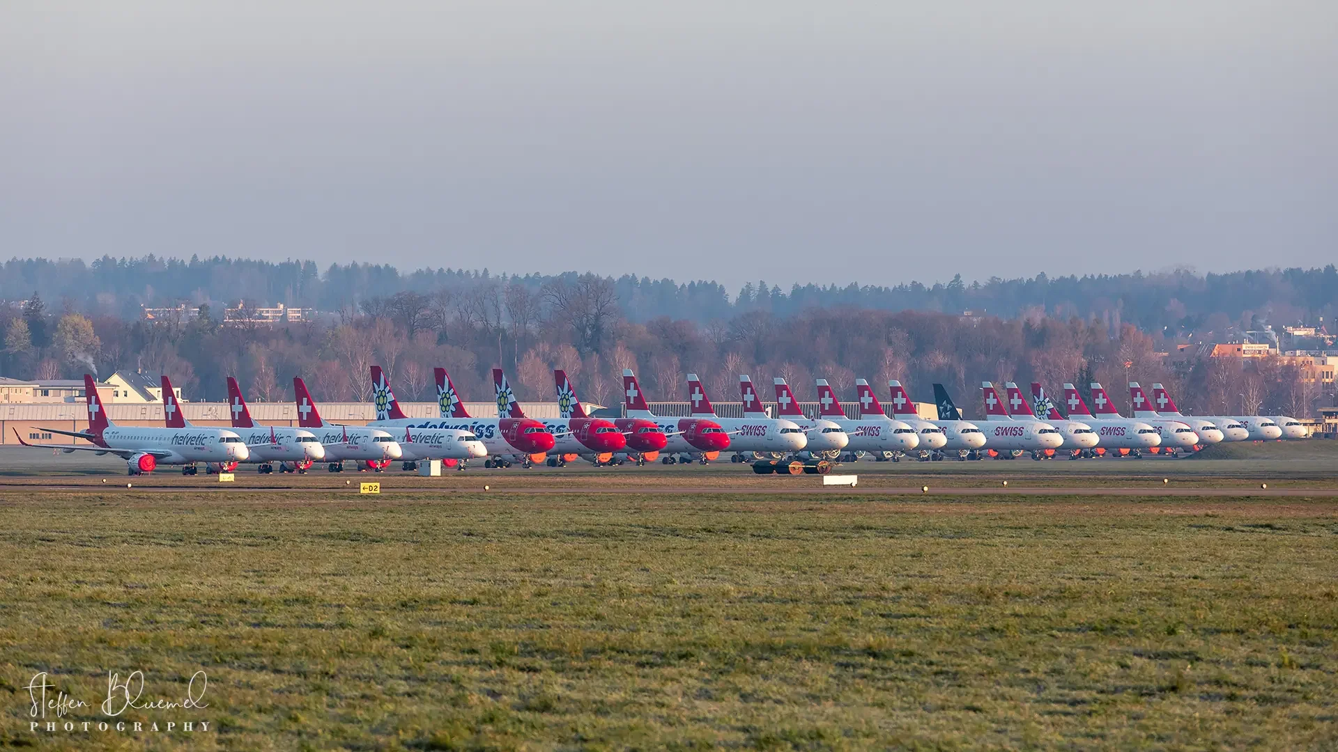 Flugzeuge der Swiss Int. Air Lines im April 2020  Flughafen Dübendorf / CH