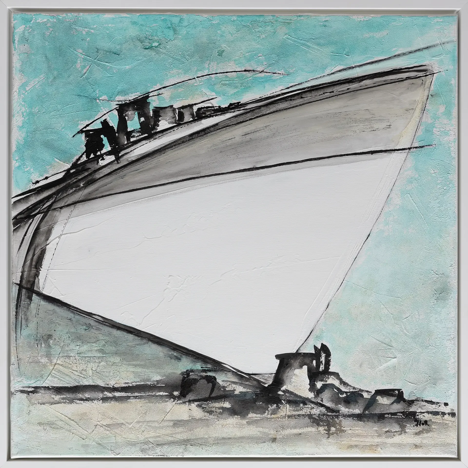 Malerei Misch-Technik White Pearl