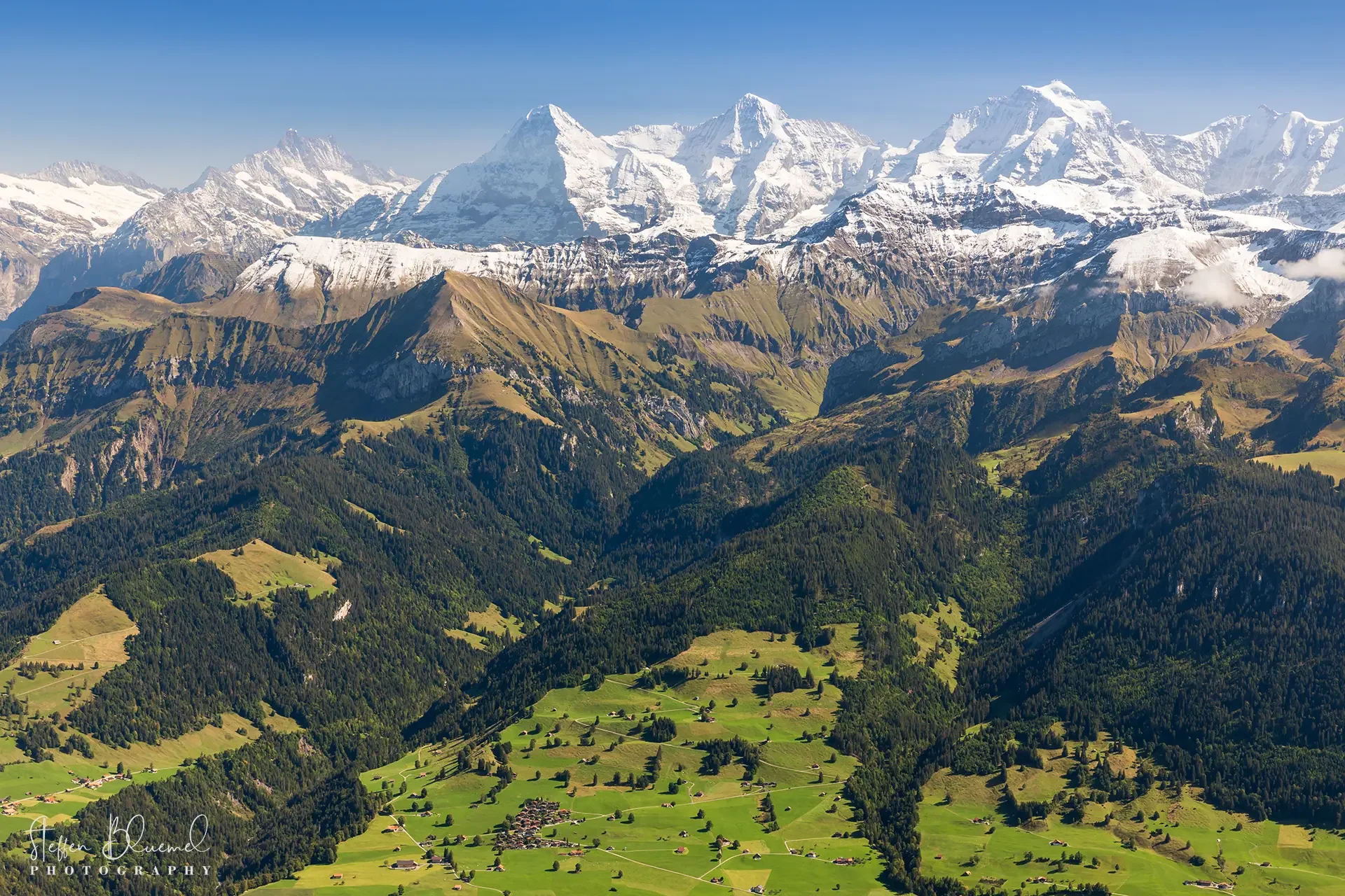 Eiger, Mönch, Jungfrau und Gletscherhorn